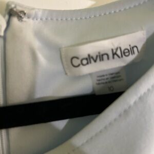 Calvin Klein Slit Dress, barely powder blue, Size 10